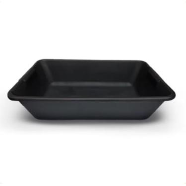 Imagem de Bandeja Plástica Retangular Preta, 20L, Multiuso