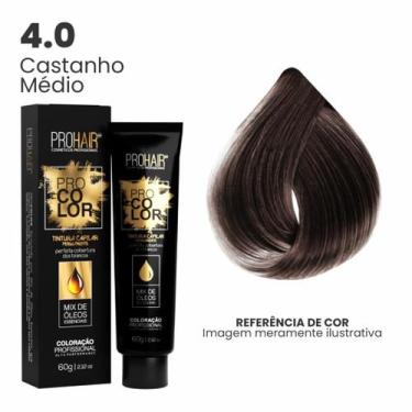 Imagem de Coloração Profissional 60g Pro Color - PROHAIR, 4.0 Castanho Médio