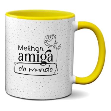 Imagem de Caneca Para Melhor Amiga Do Mundo Presente Amizade (Amarela)