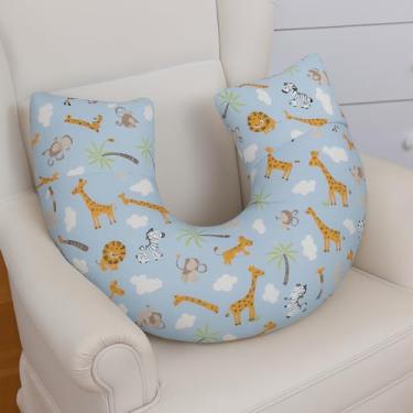 Imagem de Almofada de Amamentação Laço Algodão Filho Grande com Zíper Lavável (Azul)