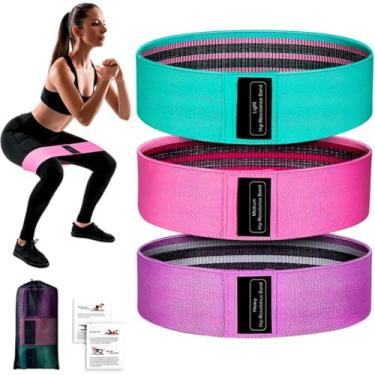 Imagem de Super Kit Com 3 Mini Faixas Band Elásticas Premium - Para Yoga, Pilates & Crossfit Extensor Treino Multinível Completo em Casa ou em Qualquer Lugar