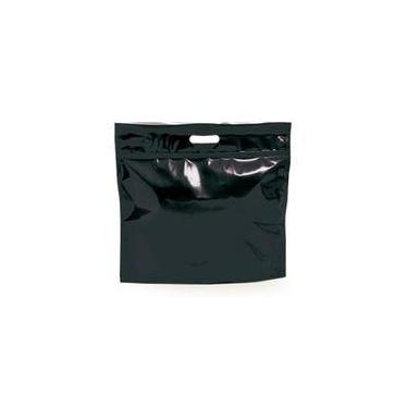 Imagem de Sacola Metalizada com Zip P 32x40x5cm Preto - 01 unidade - Cromus - Ri
