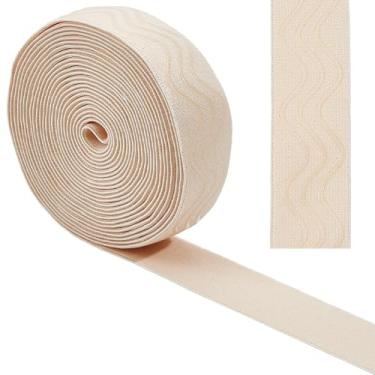 Imagem de GORGECRAFT Fita elástica de silicone antiderrapante com borracha macia ondulada de 30 mm cinto elástico laço de fita ondulada elástica para vestuário peruca shorts de bicicleta projeto roupa íntima