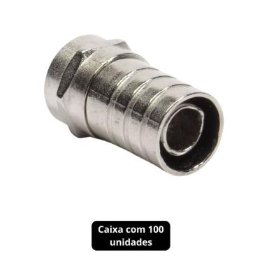 Imagem de Conector F Rg 6 Tipo Barril Storm 100 Unidades