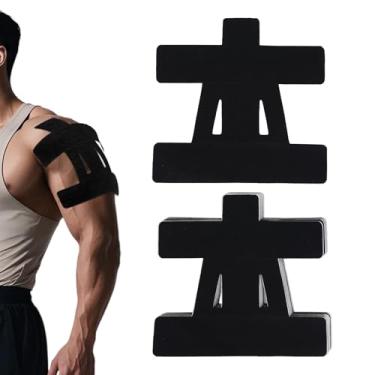 Imagem de 15 Peças Fita de Cinesiologia para Ombro, à Prova d'Água Adesivo Atlético Elástico Respirável Fita Muscular Tiras Pré-Cortadas Adesivo Funcional para Ombro Suporte Esportivo e Relaxamento Físico