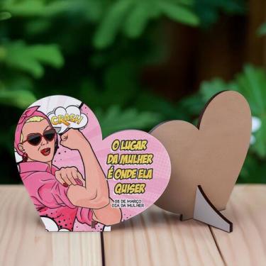 Imagem de Kit 30 Lembrancinhas Coração Dia Internacional das Mulheres - Delipart