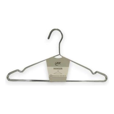 Imagem de Kit 40X Cabides Ganhco De Roupas Aço Cromado Com Cavas