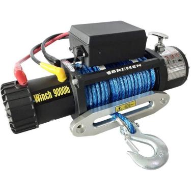 Imagem de Guincho Elétrico 12V com Cabo Sintético KEVLAR 26M 16000LBS 7240Kg BREMEN