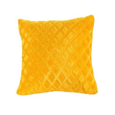 Imagem de Capa de travesseiro de pelúcia xadrez de diamante em relevo Capa de al