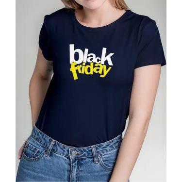 Imagem de Camiseta Camisa Algodão Feminina Masculina Adulto Black Friday Para lo