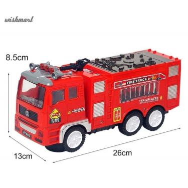 Imagem de Caminhão de bombeiro de brinquedo 4D com som, luzes para crianças