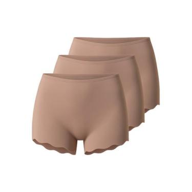 Imagem de Kit com 3 Calcinhas Boxer Liz 54591, Bege, G