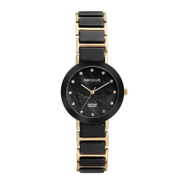 Imagem de Relógio Feminino Seculus Cerâmica Madrepérola 77228LPSVDQ2-Feminino