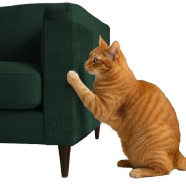 Imagem de Arranhador Protetor Adesivo Gatos Pet Sofá, Cama e Moveis Premium - 3 Tamanhos (Verde, 30X50cm)