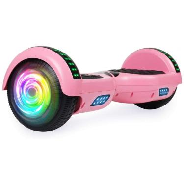 Imagem de Hoverboard Auto Balanceante SISIGAD 6,5&quot; H4 Rosa com Alto-falante Bluetooth e Rodas LED Coloridas para Crianças de 6 a 12 Anos