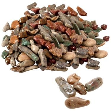 Imagem de ZEONHEI Cascalho de aquário de 5 kg, pedras decorativas de rio de 4 a 25 mm, pedras de cores mistas polidas naturais para paisagismo, paisagismo ao ar livre, enchimentos de vasos