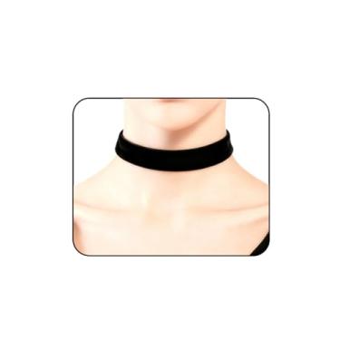 Imagem de PINCHUAN 1 colar gargantilha preta para mulheres, conjunto de gargantilha de veludo preto ajustável em camadas clássico, colar de renda, gargantilha de Halloween, bijuteria cosplay, Veludo, Sem Pedra