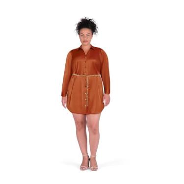 Imagem de City Chic Vestido feminino plus size - Harmoni, Caramel, 58