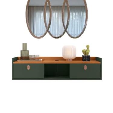 Imagem de Penteadeira Camarim Suspensa Com 2 Porta E Passa Fios(Verde /