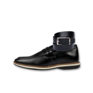 Imagem de Sapato Social + Cinto Masculino Oxford Milan Confortável Sapato Masculino Social Brogue (Preto, BR, Adulto, Numérico, 43)