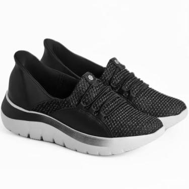 Imagem de Tênis Feminino Casual Cor:Preto;Tamanho:35