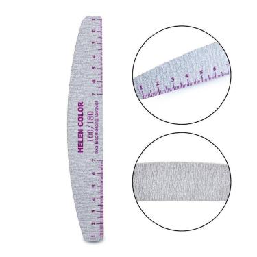 Imagem de 10 Lixas Bumerangue Lavável 100/180 Unha De Gel Helen Color