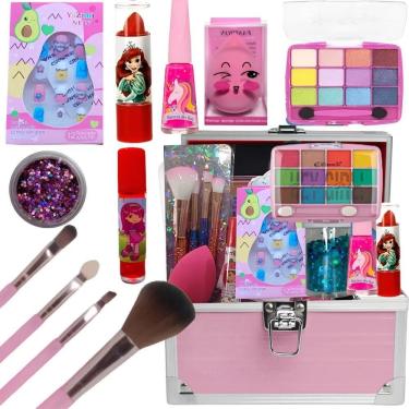Imagem de 10X Maleta De Maquiagem Infantil Princesa Completa Kit Infa