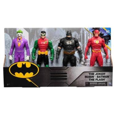 Imagem de Pack 4 Bonecos Dc Coringa, Robin, Batman E Flash De 15Cm Sunny