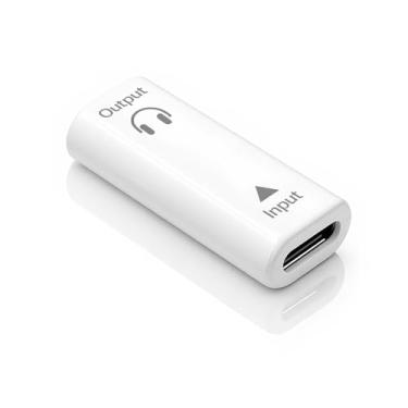 Imagem de Poyiccot Adaptador de áudio USB C para 3,5 mm (pacote com 1), conector auxiliar fêmea para fone de ouvido USB C fêmea 16bit/48kHz adaptador compatível com MacBook, iPhone, Samsung Galaxy, iPad, carro
