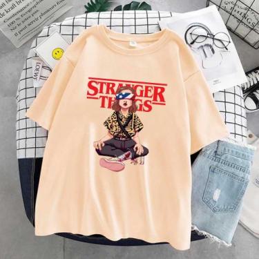 Imagem de Camiseta Stranger Things Unissex 100 Algodão - Sneko, Creme, M blusinh