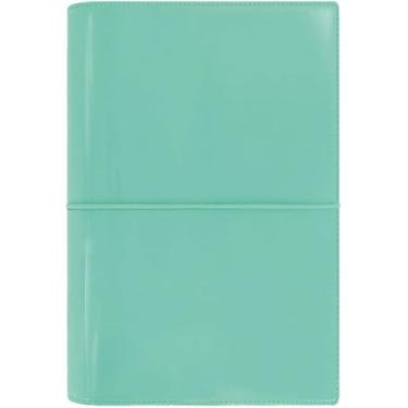 Imagem de Filofax Organizador de patente Domino, tamanho pessoal, turquesa - alto brilho, contemporâneo, seis anéis, inserção semanal, multilíngue (C022514)