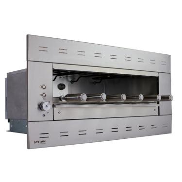 Imagem de Churrasqueira Elétrica De Embutir Titan Suprema 6 Espetos Giratórios Painel Ventilado 127v