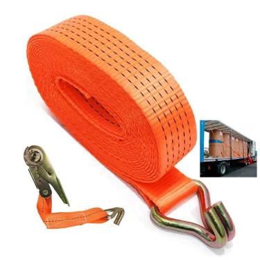 Imagem de Cinta De Elevaçao 6 Metros Com Catraca Carga Transporte Amarraçao Obra Construçao Mudança Armazenamento Resistente