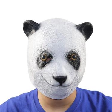 Imagem de Máscara de resina de panda realista para rosto de animal para festa à 