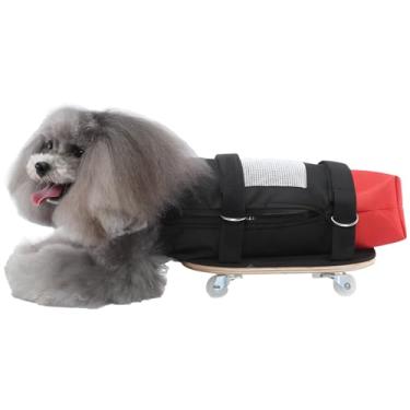 Imagem de Cadeira de rodas ajustável para cães e gatos, ajuste personalizado com malha respirável, rodas silenciosas, tamanhos P/M/G, ideal para animais de estimação com mobilidade limitada