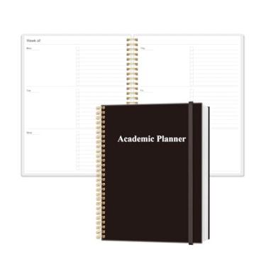 Imagem de Agenda acadêmica para 2026 ou a qualquer momento – 21,6 x 28 cm, planejador semanal sem data para estudantes de ensino doméstico, ensino médio, faculdade e enfermagem, 200 páginas, preto
