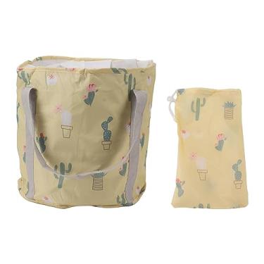 Imagem de Bacia dobrável para banho de pés, portátil, isolada em pvc, banheira de imersão, balde de água com alça para acampamento ao ar livre, viagem (Cacto Amarelo)