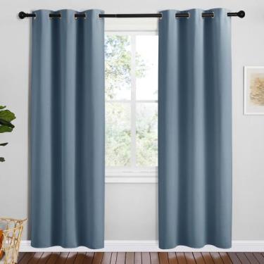 Imagem de Cortinas NICETOWN 183 cm de comprimento 2 painéis com isolamento térmi