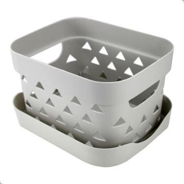 Imagem de Cesto Organizador Pequeno Retangular Acessórios Jacki Design, Turquesa