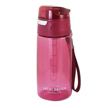 Imagem de Garrafa de Água Squeeze 500ml Academia Casual Jacki Design, Vinho