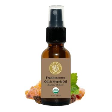 Imagem de Silk Road Organic Óleo de olíbano e spray de óleo essencial de mirra, Aromaterapia 100% pura certificada pela USDA para dores corporais, rigidez e formigamento, alívio do estresse e pele - Spray de 30