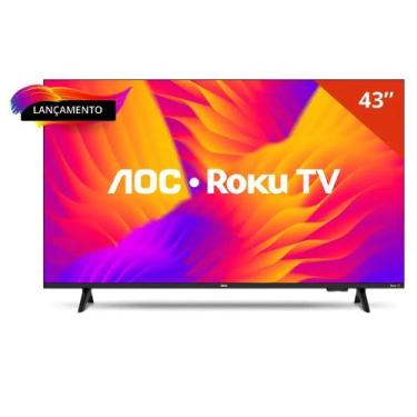 Imagem de Smart TV 43 Polegadas AOC LED ROKU WIFI FULL HD USB HDMI 43S5155 78G