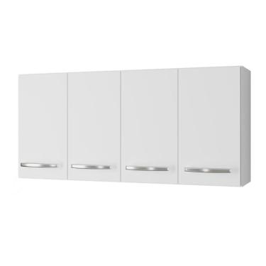 Imagem de Armario Aereo 120 Cm 4p Mara Branco Mobbs