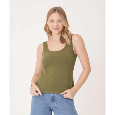 Imagem de Blusa Regata Feminina Básica Marisa-18116, Verde, PP