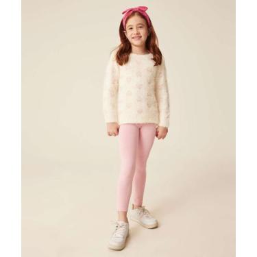 Imagem de Calça Infantil Legging Básica Marisa Tam 4 a 10-89015, 10, Rosa