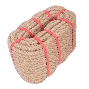 Imagem de Ymiko Corda de Fibra de Cânhamo Torcida de Vários Fios para Artesanato DIY, Decoração de Casa e Segurança Use Corda Natural de 50 Metros para Aplicações Decorativas e Utilitárias (16mm)