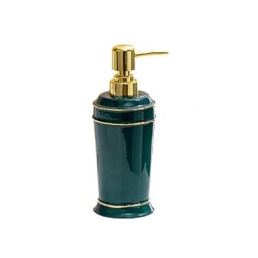 Imagem de Dispensador de sabão Dispensador de sabonete líquido e loção em cerâmica com bomba dosadora, ideal para decoração pias banheiro cozinha(Green)