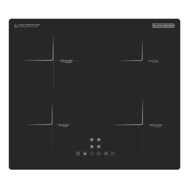 Imagem de BLACK+DECKER Cooktop de Indução 4 Bocas e Função Power Booster - 4 Zonas, Display Digital, Tampo em Vidro Cerâmico e Trava de Segurança 220V 7200W