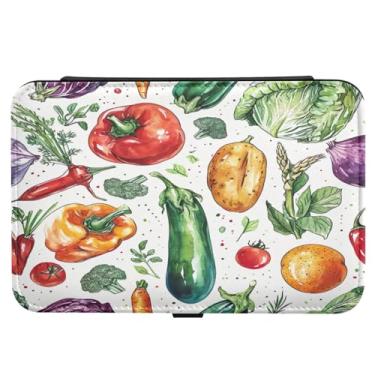 Imagem de Wassud Caixa de joias para viagem de vegetais, mini organizadora portátil de couro sintético para mulheres, meninas, noiva, porta-joias retangulares para brincos, anéis, colar e pulseiras