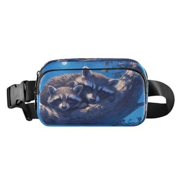 Imagem de CEBUGI Mini pochetes de caminhada para homens e mulheres, guaxinins modernos resistentes à água com cinto ajustável para treino, viagem, corrida